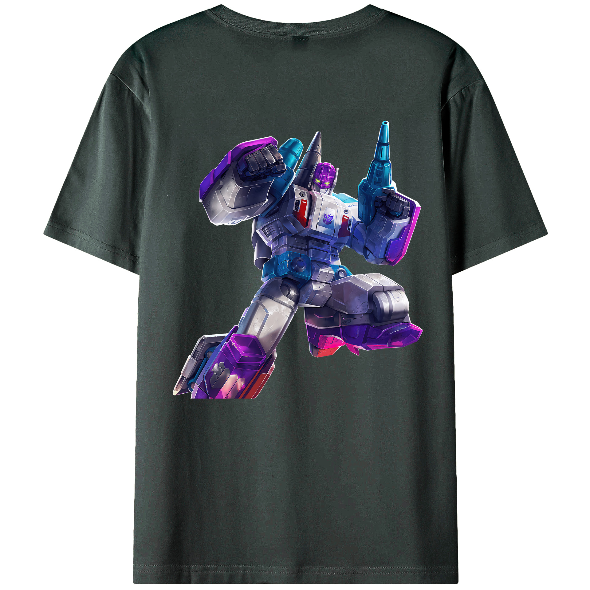 （画像用） Transformers トランスフォーマー 綿100％ メンズ半袖Tシャツ（バックプリント） 通気性